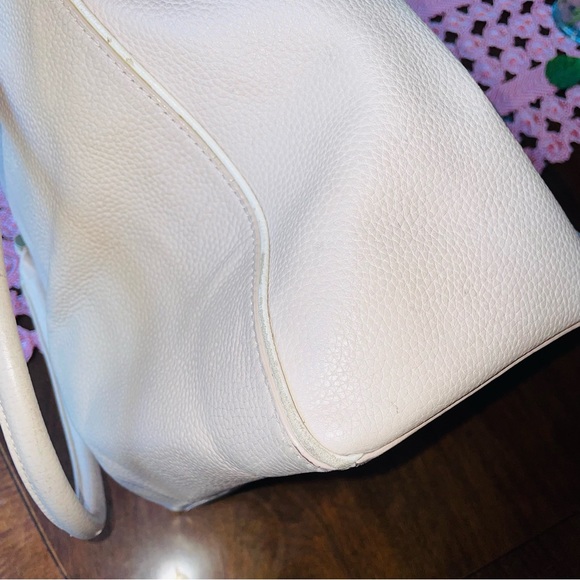 Kate Spade Beige Cream Chester Street Allyn Pebbled Leather Large Tote Purse - Picture 11 of 11